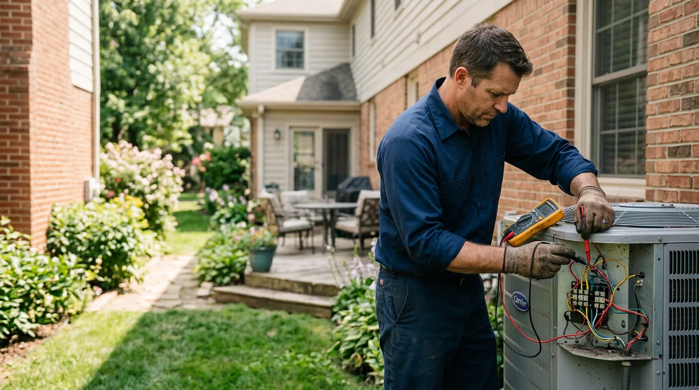 HVAC technician working near Scottsville, KY